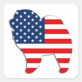 RED WHITE AND CHOW squareステッカー スクエアシール