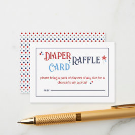 Red White and Due Diaper Raffle Card エンクロージャーカード