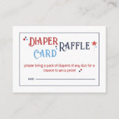 Red White and Due Diaper Raffle Card エンクロージャーカード (正面)