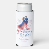 Red White and I do Americana Wedding スリム缶クーラー (Seltzer正面)