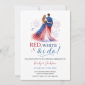 Red White and I do Wedding Invitation 招待状 (正面)