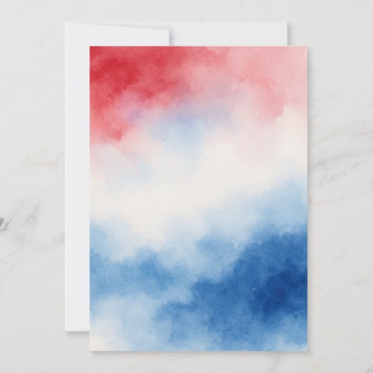 Red White and I do Wedding Invitation 招待状 (裏面)