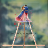 Red White and I do Wedding Welcome アクリルサイン (ニュートラル)