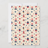 Red White And One Patriotic Puppy Invitation 招待状 (裏面)