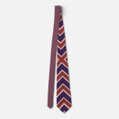 Red White And Purple Striped Diamond Pattern  ネクタイ (裏面)