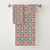 Red White And Teal  Bath Towel Set バスタオルセット (インサイチュ)