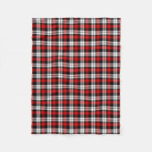 Red White Black Buffalo Check Plaid Pattern フリースブランケット (正面)