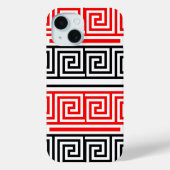 Red White Black Greek Key Fret Pattern Design  Case-Mate iPhoneケース (裏面)