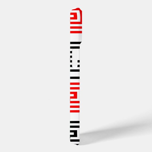 Red White Black Greek Key Fret Pattern Design  Case-Mate iPhoneケース (裏面 / 右)