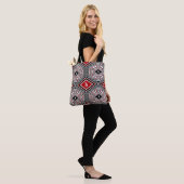 Red, White & Black Tribal Tapestry Tote トートバッグ (モデル)