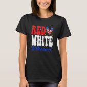 Red White Blessed Funny 4th Of July Patriotic Boys Tシャツ (正面)