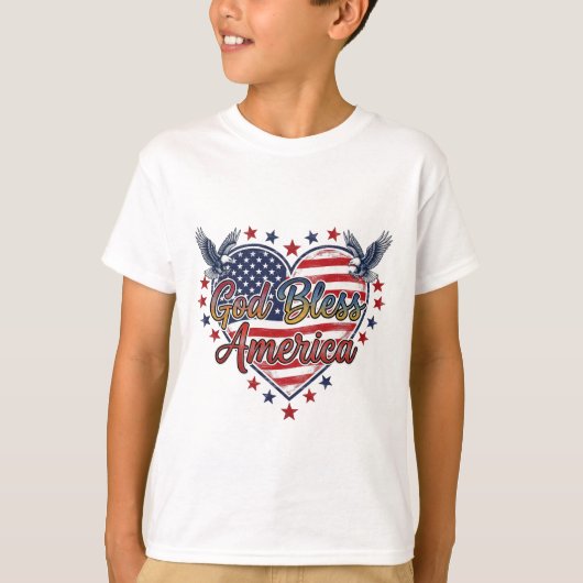 Red, White & Blessed T-shirt design  Tシャツ (正面)