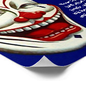 RED、WHITE、BLUEピエロポスター(ピエロ祈りの言葉付) ポスター (角)