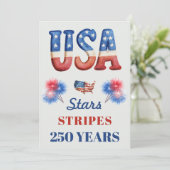 Red, White, Blue 4th of July Party Invitation 招待状 (スタンド正面)