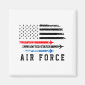Red White Blue Air Force Flyover Proud American In マグネット (正面)