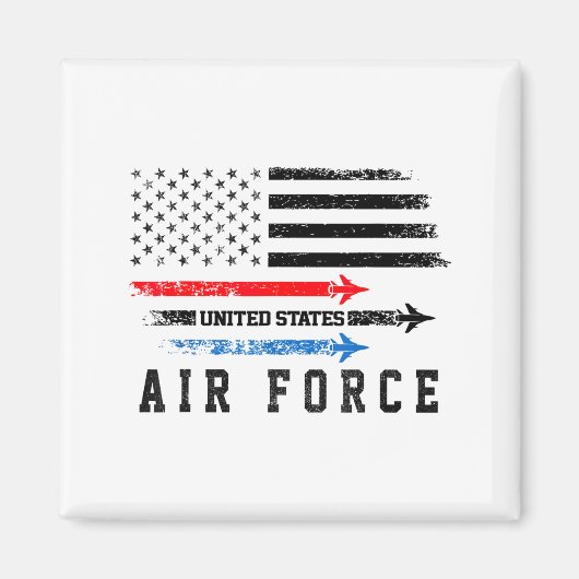 Red White Blue Air Force Flyover Proud American In マグネット (正面)