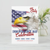 Red, White & Blue American Eagle 7月4日パーティー 招待状 (スタンド正面)
