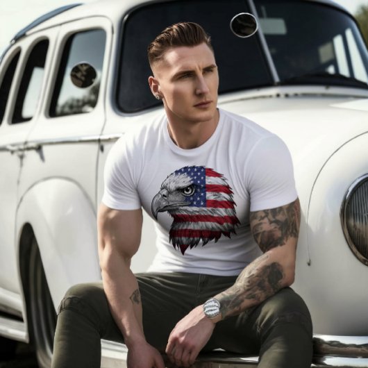 Red, White & Blue American Eagle 7月4日 Tシャツ