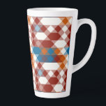 red white blue and orange geometric カフェラテマグ<br><div class="desc">red white blue and orange geometric</div>