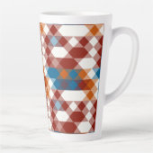 red white blue and orange geometric カフェラテマグ (右)