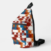red white blue and orange geometric スリングバッグ (右コーナー)