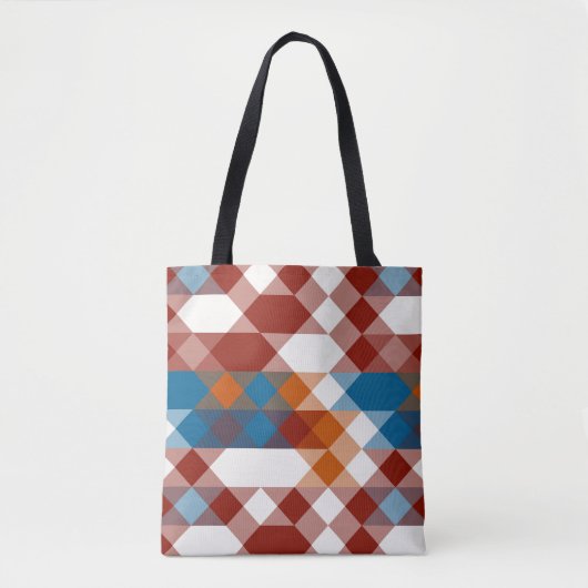 red white blue and orange geometric トートバッグ (正面)
