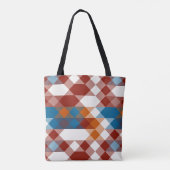 red white blue and orange geometric トートバッグ (裏面)