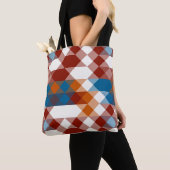 red white blue and orange geometric トートバッグ (クローズアップ)