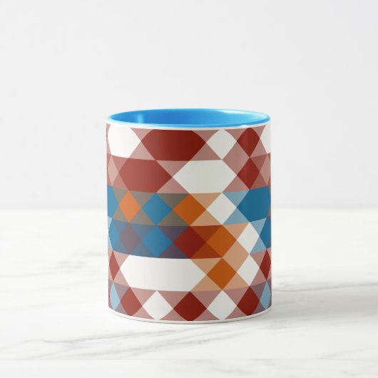 red white blue and orange geometric マグカップ (中央)