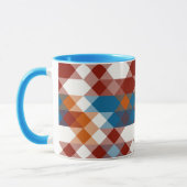 red white blue and orange geometric マグカップ (左)