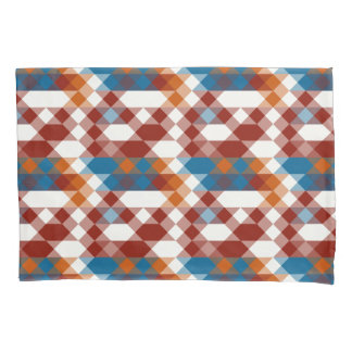 red white blue and orange geometric 枕カバー