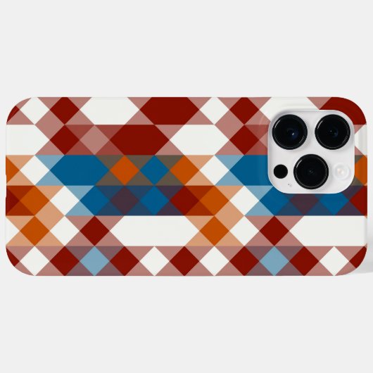 red white blue and orange geometric Case-Mate iPhoneケース (裏面 (横))