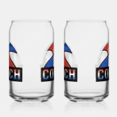 Red White Blue Basketball coach glassware ガラス缶 (左)