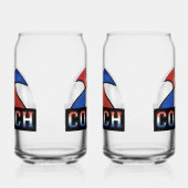 Red White Blue Basketball coach glassware ガラス缶 (右)