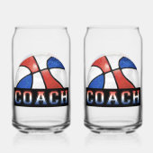 Red White Blue Basketball coach glassware ガラス缶 (裏面)