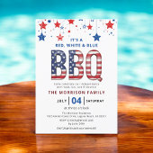 Red, White, Blue BBQ 7月4日Independence 招待状