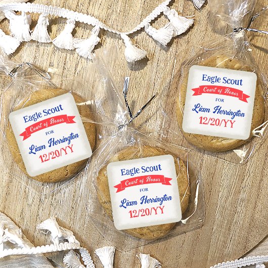 Red White Blue Celebration Sticker スクエアシール