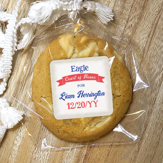 Red White Blue Celebration Sticker スクエアシール