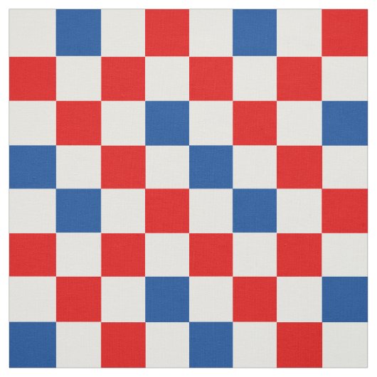 Red White Blue Checkered Pattern Design ファブリック (見本)