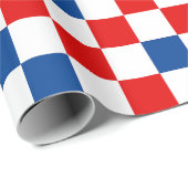 Red White Blue Checkered Pattern Design  ラッピングペーパー (ロールコーナー)