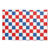 Red White Blue Checkered Pattern Design  枕カバー (裏面)