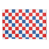 Red White Blue Checkered Pattern Design  枕カバー (正面)