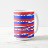 Red White Blue Circles Stripes Chili コーヒーマグカップ (正面右)