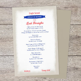 Red, White, Blue Court of Honor Program チラシ