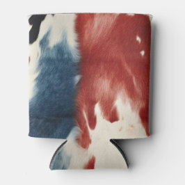 Red White Blue Cow Print 缶クーラー