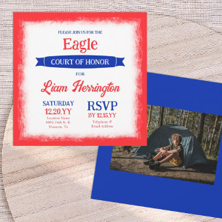 Red, White & Blue Eagle Court of Honor Party 招待状