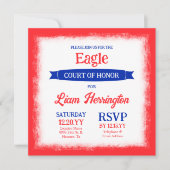 Red, White & Blue Eagle Court of Honor Party 招待状 (正面)