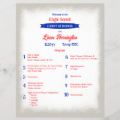 Red, White, Blue Eagle Court of Honor Program チラシ (正面)