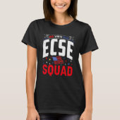 Red White Blue ECSE Squad 4th July ECSE Teacher Ma Tシャツ (正面)