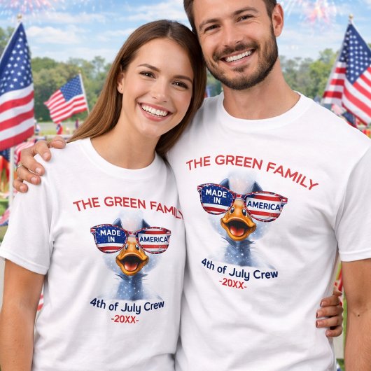 Red White Blue Fireworks 4th of July Family Crew  Tシャツ